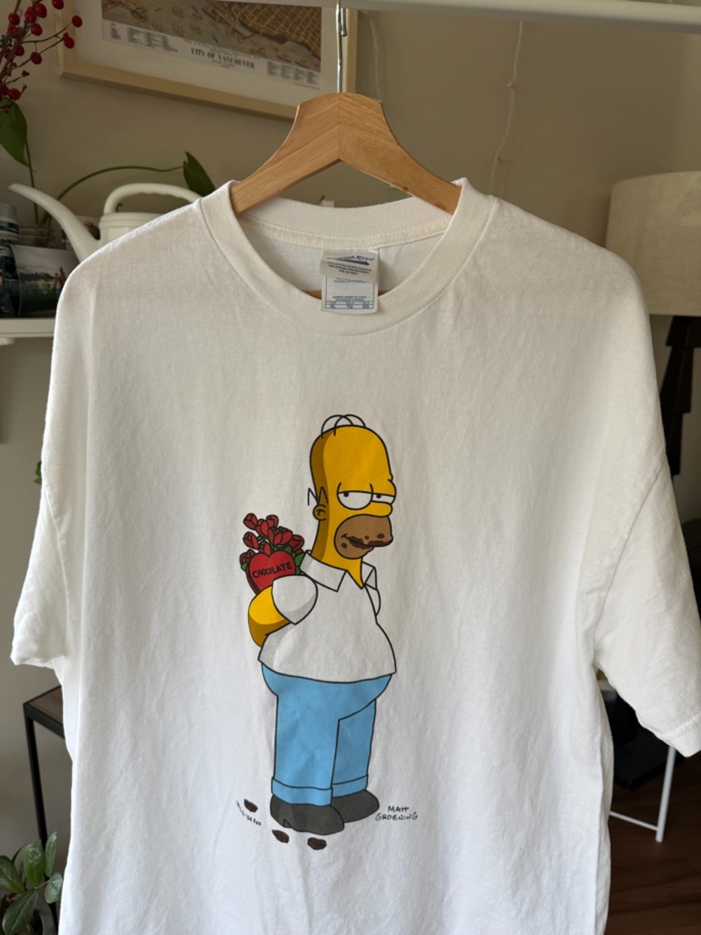 Vintage Y2K The Simpsons Homer Valentine t-shirt